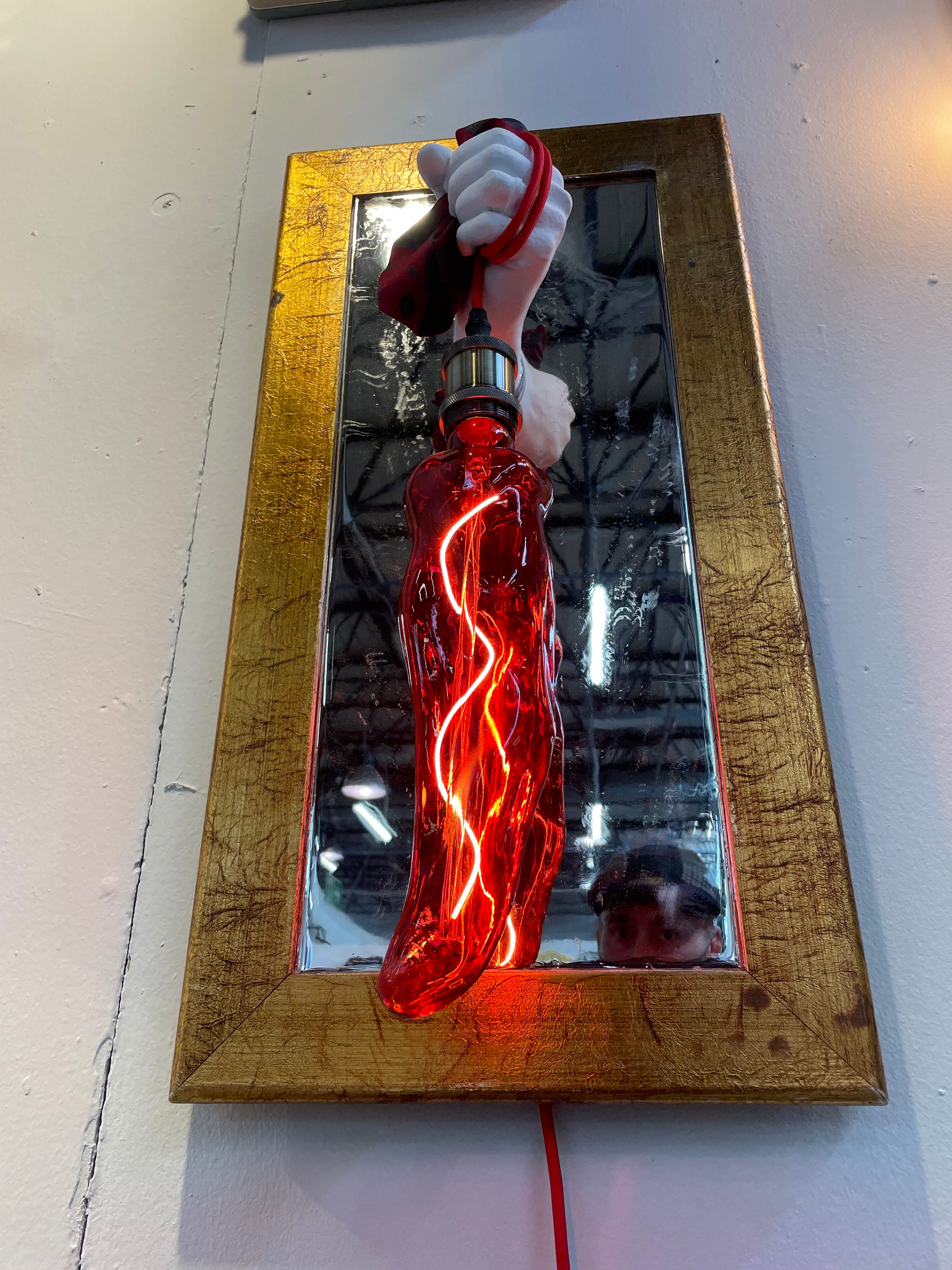Quadro lampada peperone rosso