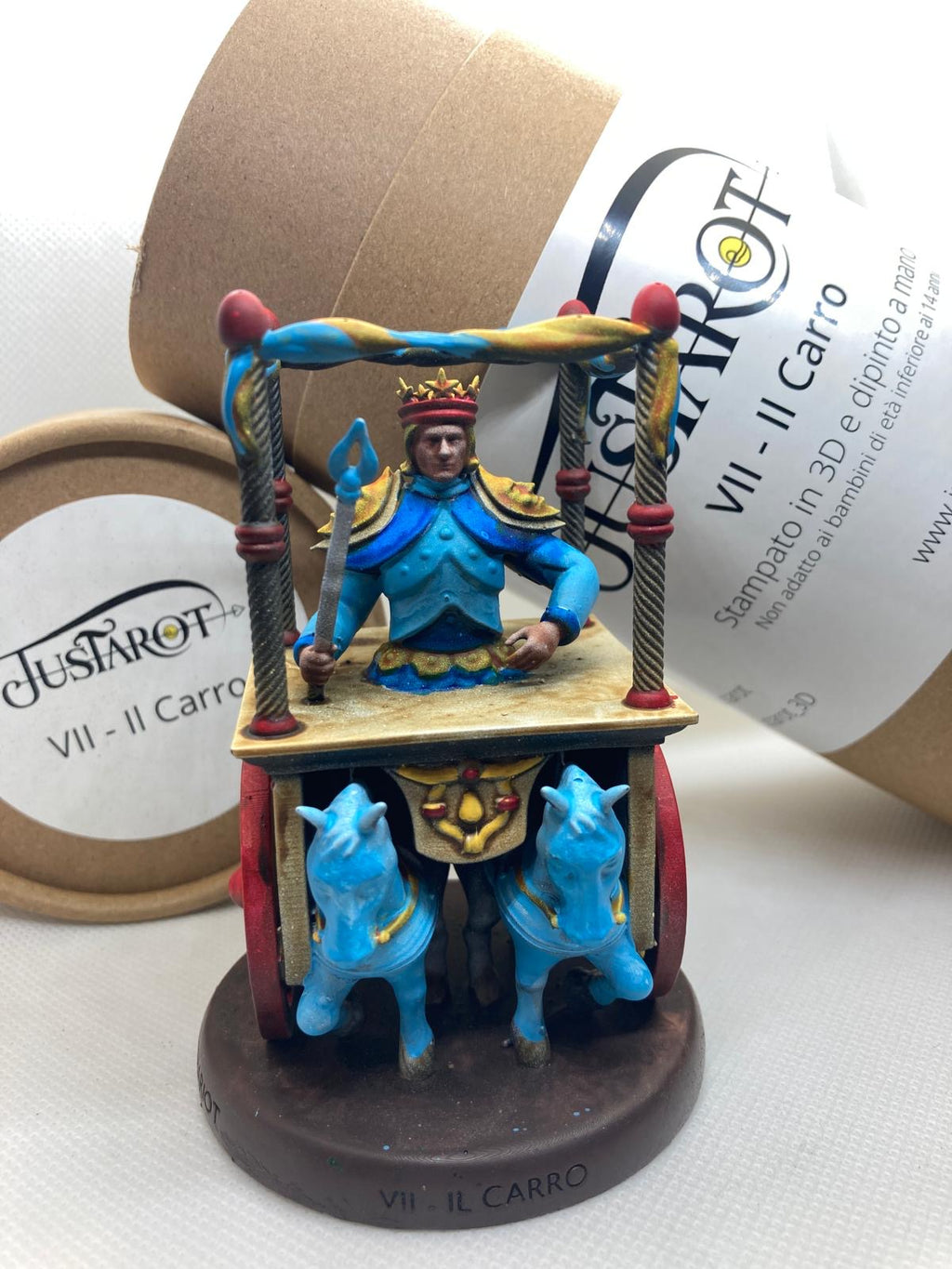 Statuine 22 arcani maggiori tarocchi dipinte a mano collezione completa - Handpainted figurines of 22 major arcana tarot complete collection