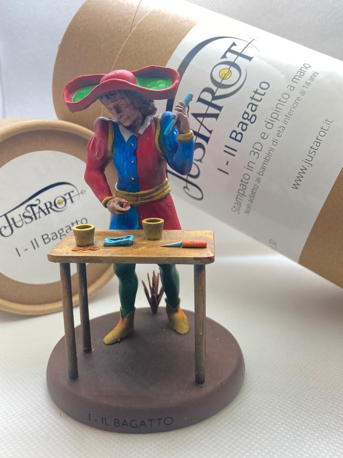 Statuine 22 arcani maggiori tarocchi dipinte a mano collezione completa - Handpainted figurines of 22 major arcana tarot complete collection