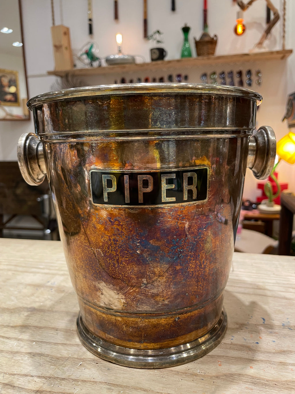 Piper 1950s Silver Plated Ice Bucket Made in Italy