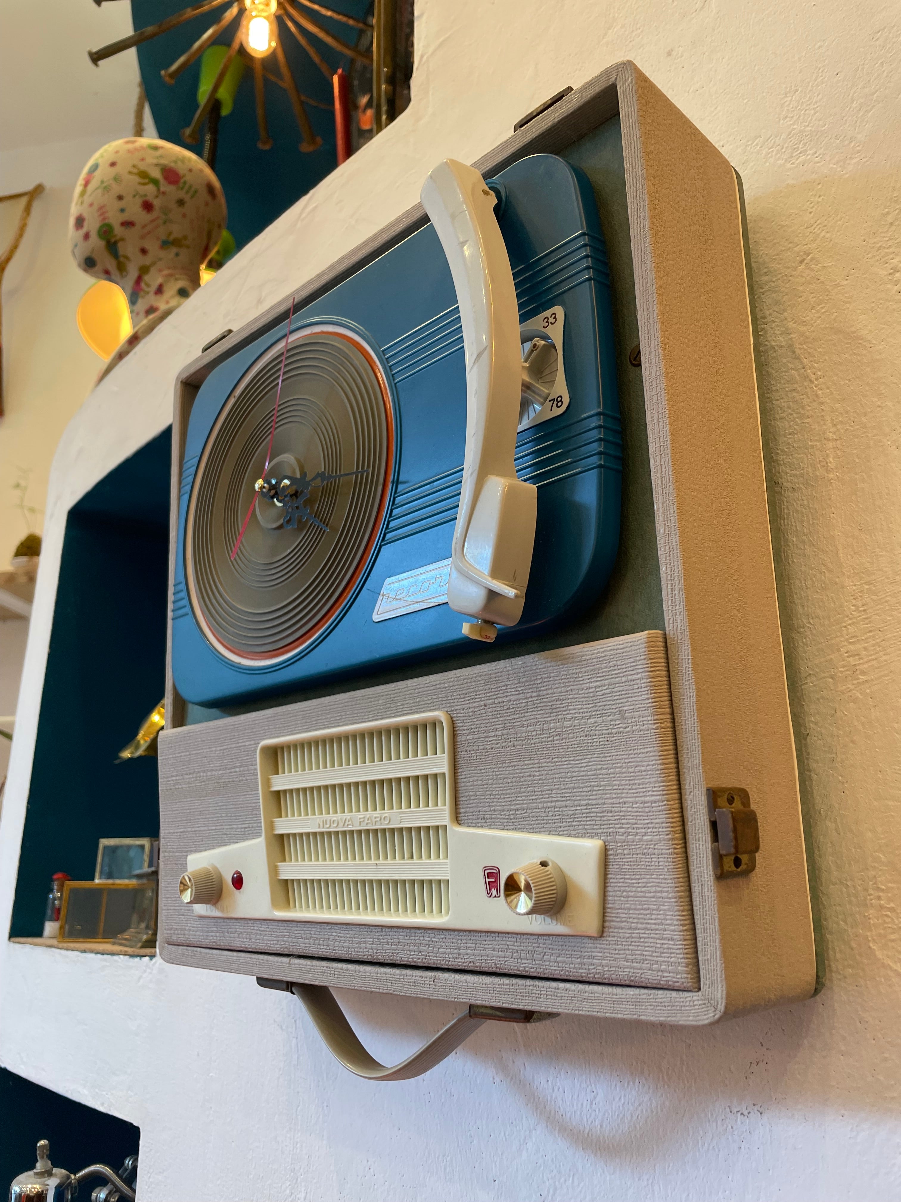 Orologio Fonovaligia Anni ‘60 Nuova Faro Record- Pezzo Unico