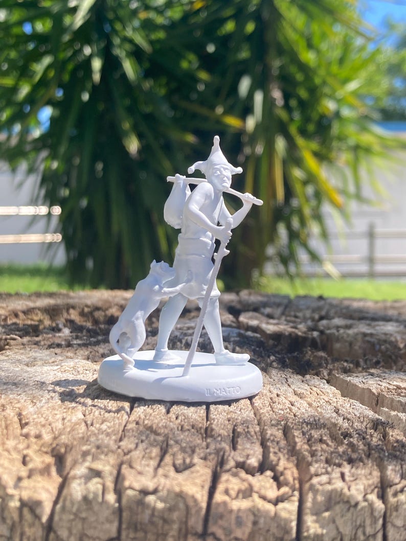 Miniatura Matto arcano maggiore tarocchi da dipingere (mini 3D) - Major Arcana The Fool Figurine to Paint (mini 3D)