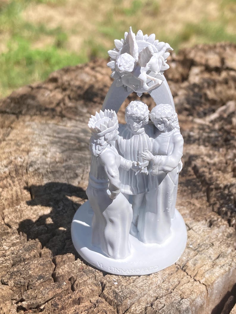 Miniatura Innamorato o Amanti arcano maggiore tarocchi da dipingere (mini 3D) - Major Arcana The Lovers Figurine to Paint (mini 3D)