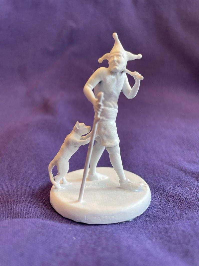Miniatura Matto arcano maggiore tarocchi da dipingere (mini 3D) - Major Arcana The Fool Figurine to Paint (mini 3D)