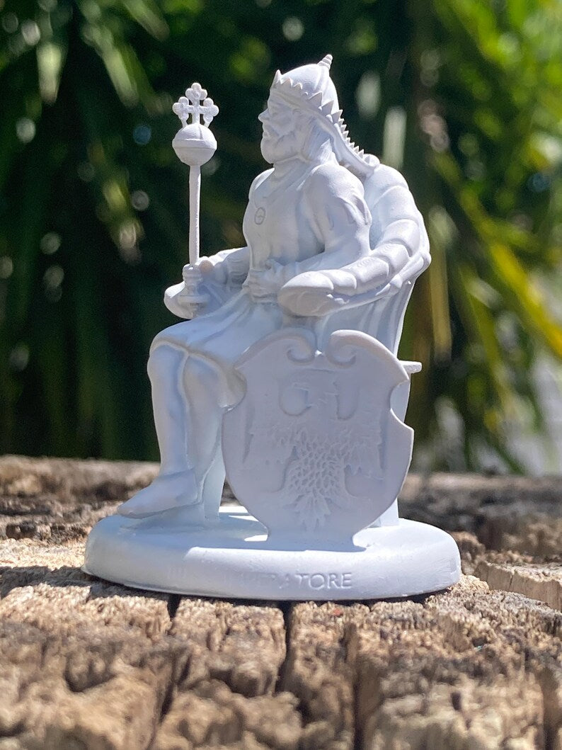 Miniatura Imperatore arcano maggiore tarocchi da dipingere (mini 3D) - Major Arcana The Emperor Figurine to Paint (mini 3D)