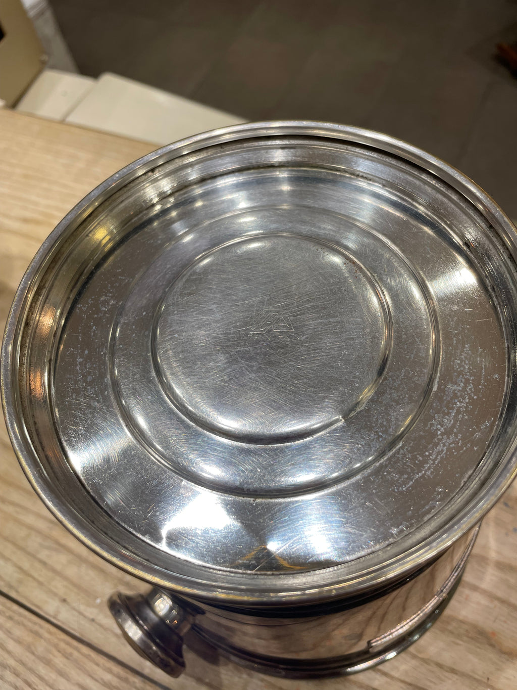 Piper 1950s Silver Plated Ice Bucket Made in Italy