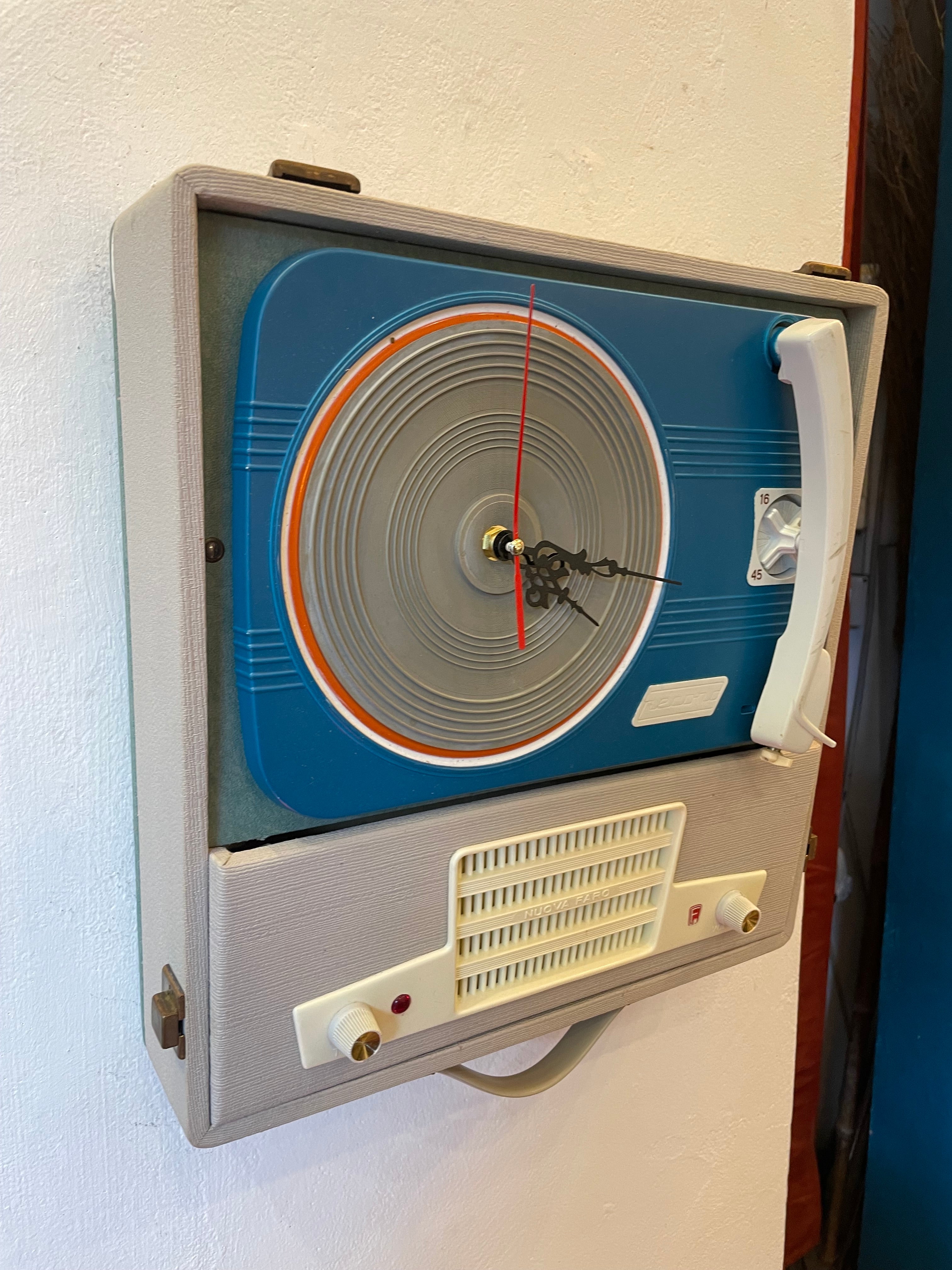 Orologio Fonovaligia Anni ‘60 Nuova Faro Record- Pezzo Unico