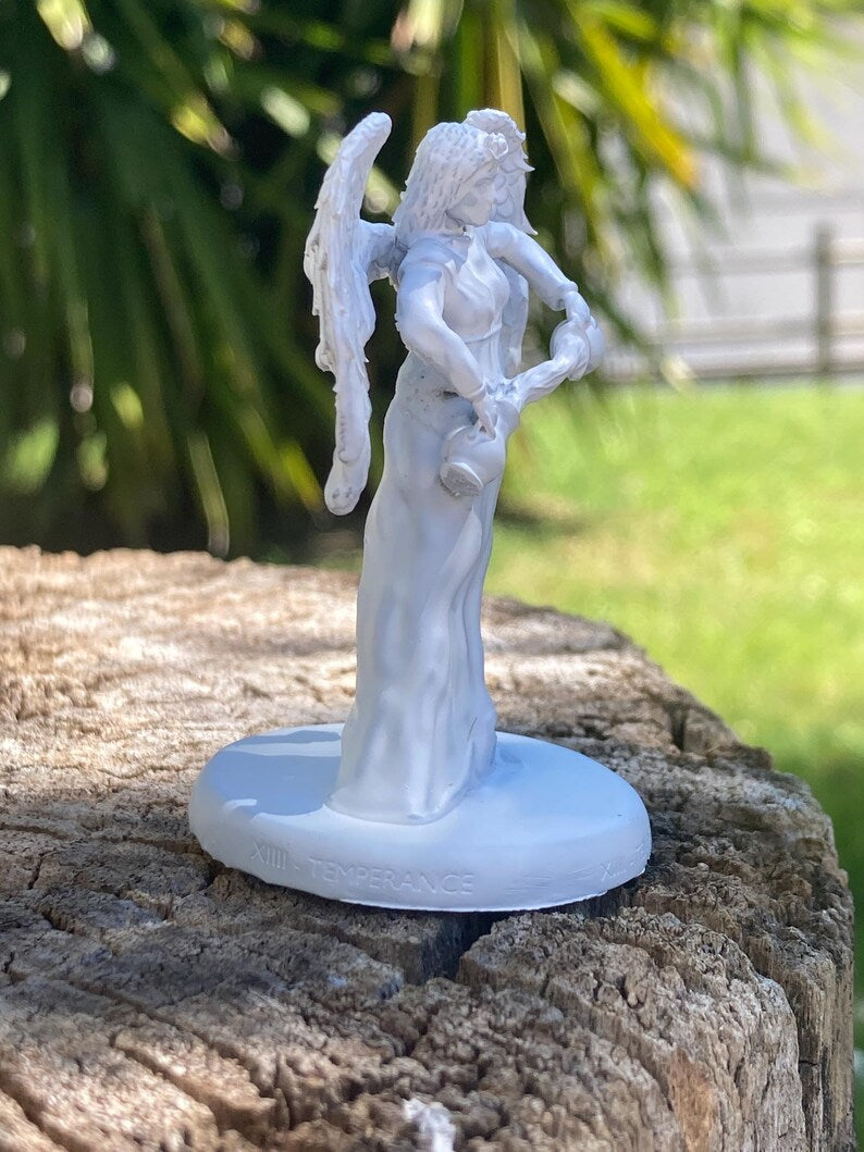 Miniatura Temperanza arcano maggiore tarocchi da dipingere (mini 3D) - Major Arcana Temperance Figurine Mini to Paint