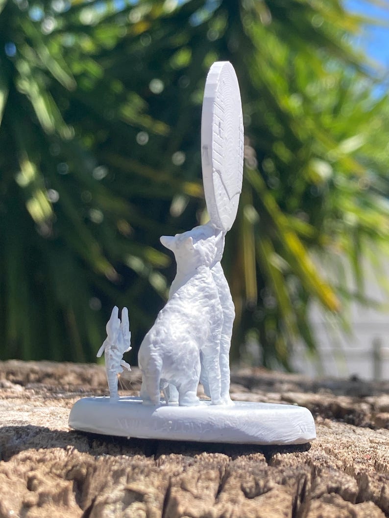 Miniatura Luna arcano maggiore tarocchi da dipingere (mini 3D) - Major Arcana Moon Figurine to Paint - 3D