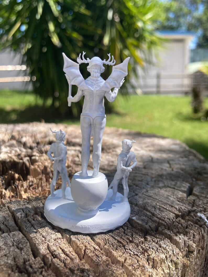 Miniatura Il Diavolo arcano maggiore tarocchi da dipingere (mini 3D) - Major Arcana Devil Figurine to Paint (mini 3D)