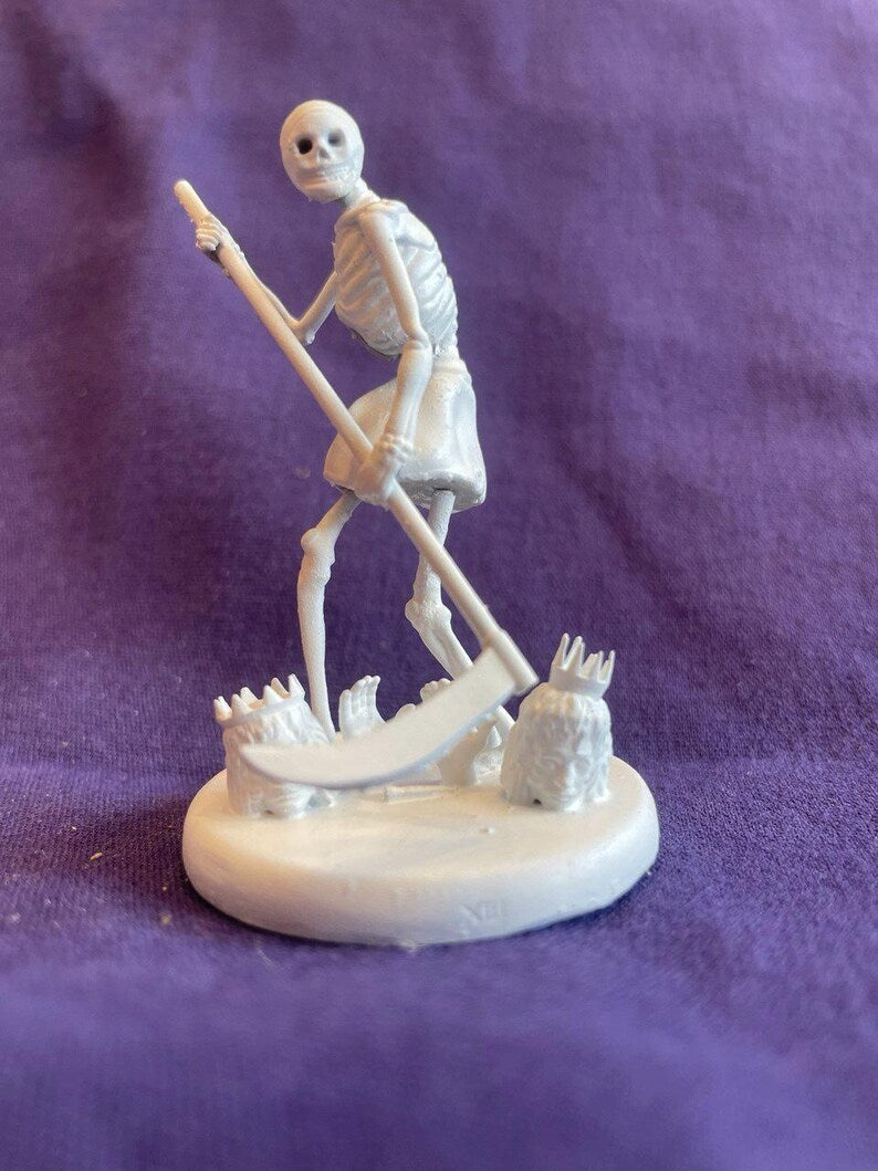 Miniatura L'Arcano XIII Morte Scheletro arcano maggiore tarocchi da dipingere (mini 3D) - Major Arcana Death Figurine to Paint (mini 3D)