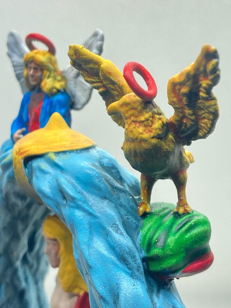 Statuina Mondo arcano maggiore XXI tarocchi dipinta a mano - Major Arcana XXI Tarot World Figurine Hand Painted