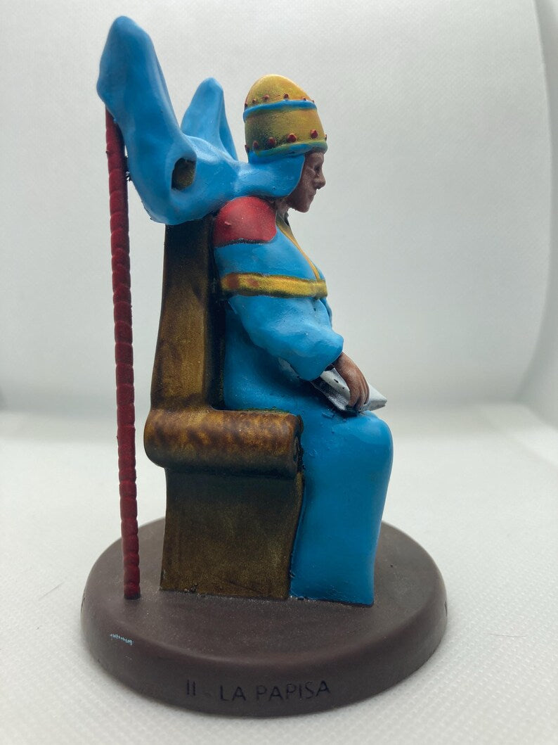 Statuina Papessa arcano maggiore II tarocchi dipinta a mano - Major Arcana II Tarot High Priestess Figurine Hand Painted