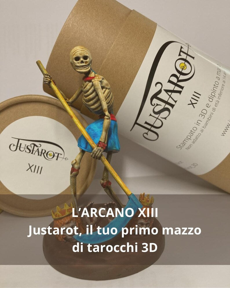 Statuina La Morte arcano maggiore XIII tarocchi dipinta a mano - Major Arcana XIII Tarot Death Figurine Hand Painted