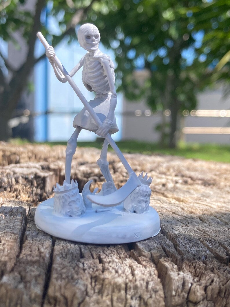 Miniatura L'Arcano XIII Morte Scheletro arcano maggiore tarocchi da dipingere (mini 3D) - Major Arcana Death Figurine to Paint (mini 3D)