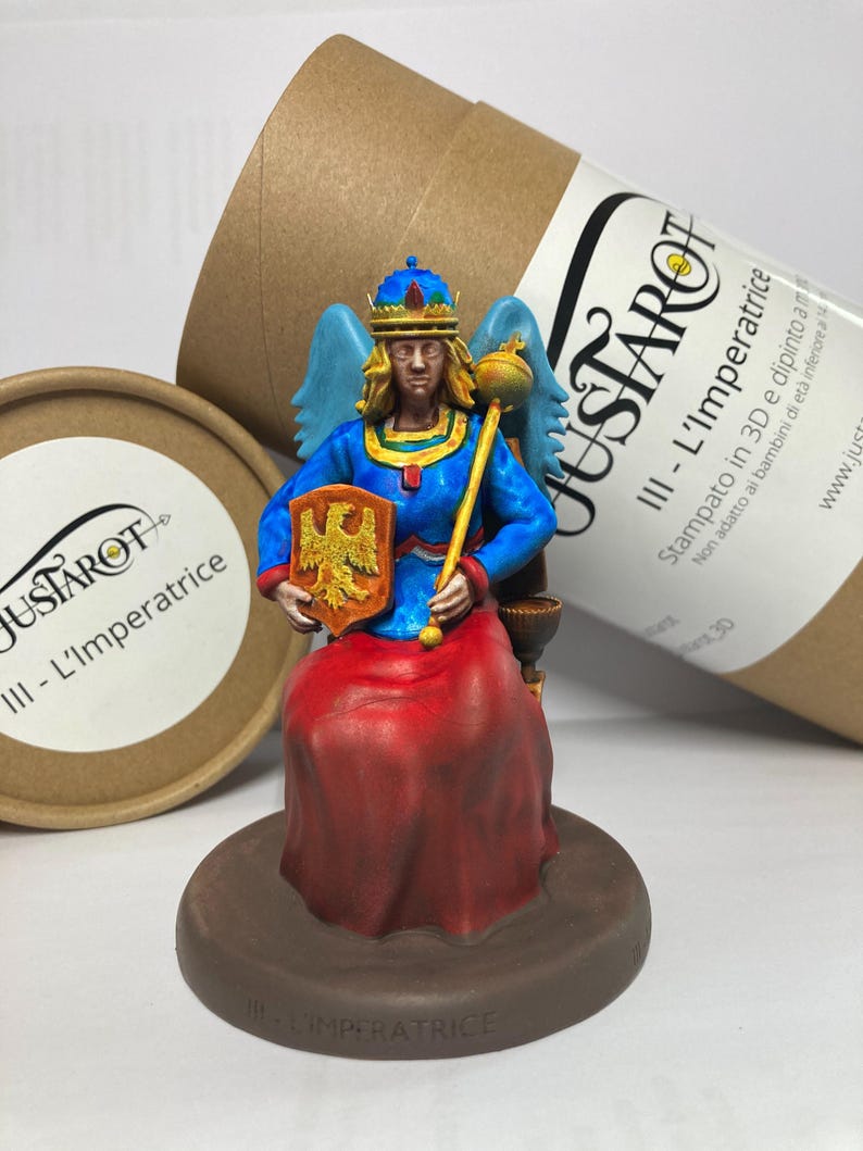 Statuina Imperatrice arcano maggiore III tarocchi dipinta a mano - Major Arcana III Tarot Empress Figurine Hand Painted