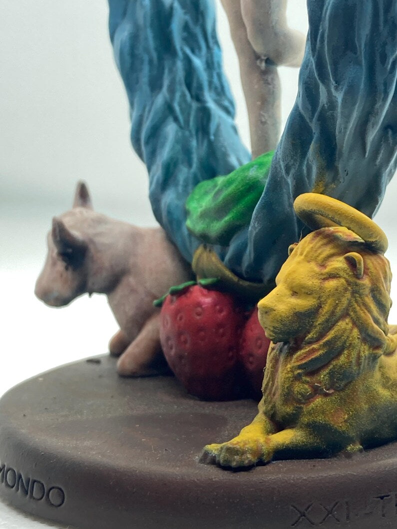 Statuina Mondo arcano maggiore XXI tarocchi dipinta a mano - Major Arcana XXI Tarot World Figurine Hand Painted