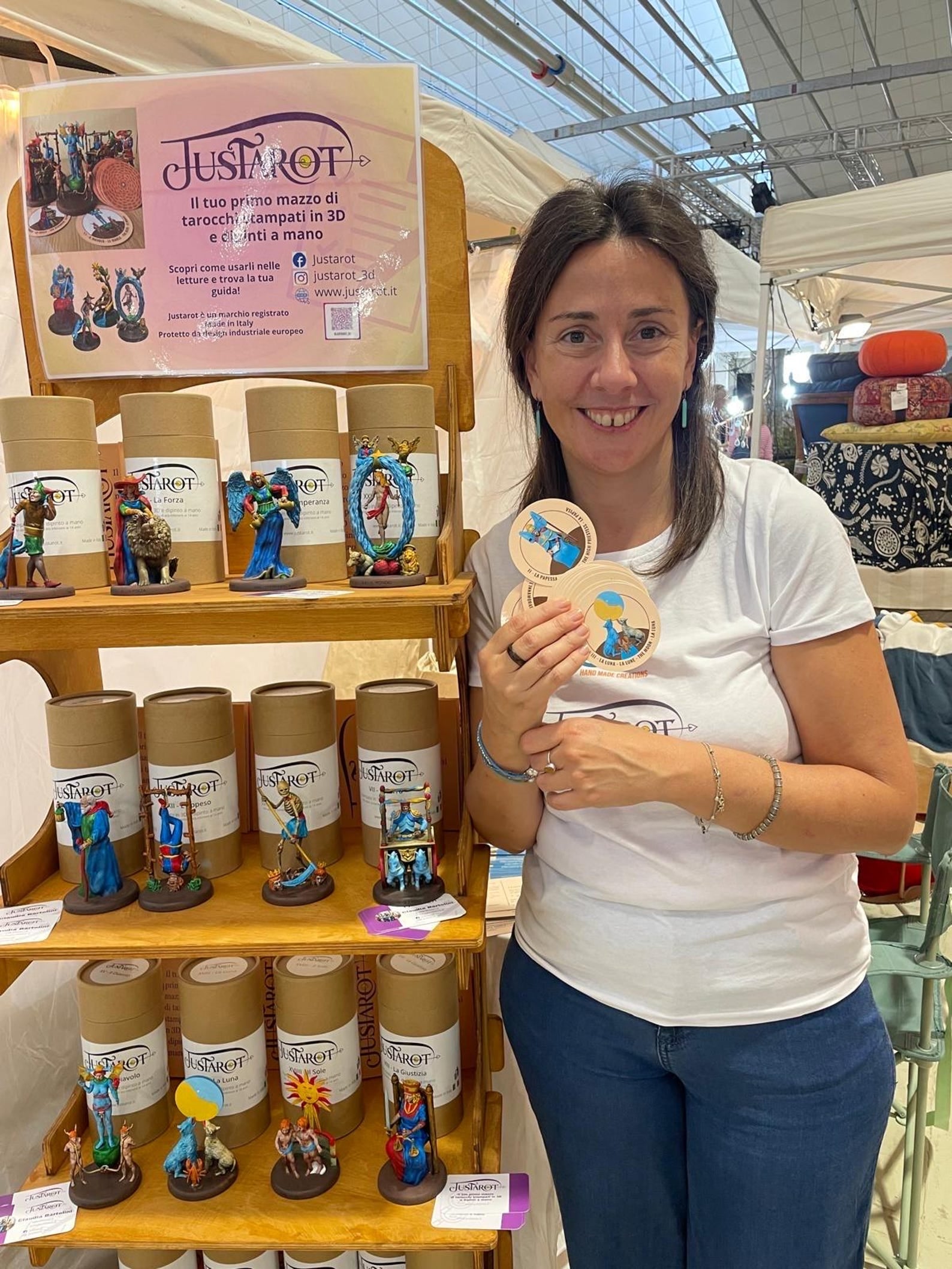 Statuine 22 arcani maggiori tarocchi dipinte a mano collezione completa - Handpainted figurines of 22 major arcana tarot complete collection