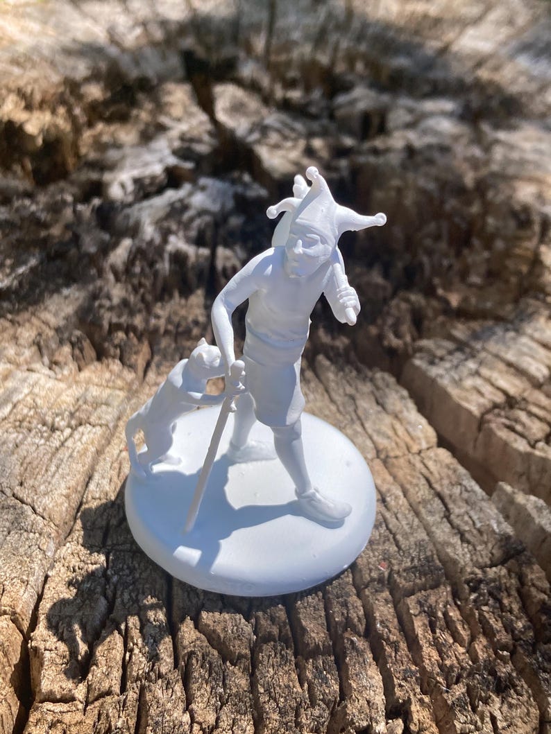 Miniatura Matto arcano maggiore tarocchi da dipingere (mini 3D) - Major Arcana The Fool Figurine to Paint (mini 3D)