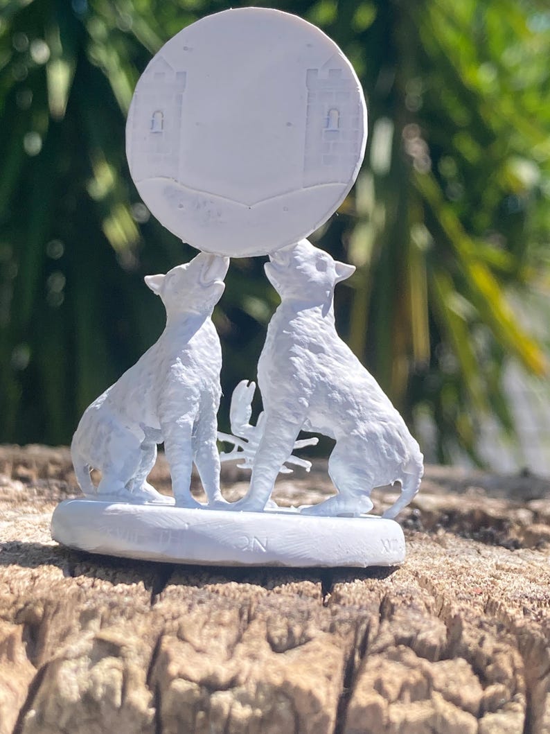 Miniatura Luna arcano maggiore tarocchi da dipingere (mini 3D) - Major Arcana Moon Figurine to Paint - 3D