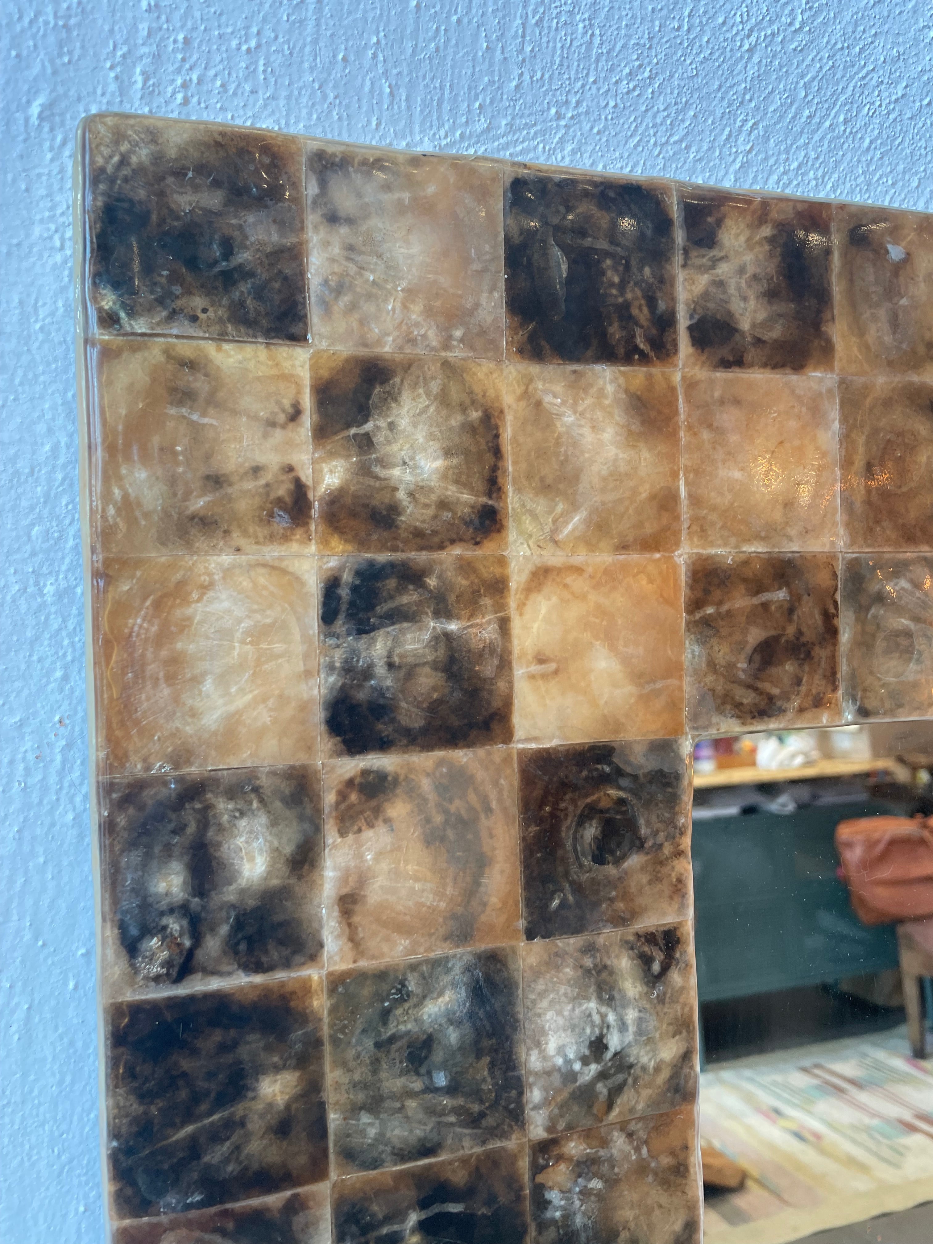 Specchio Etnico Cornice Riflessi In Madreperla