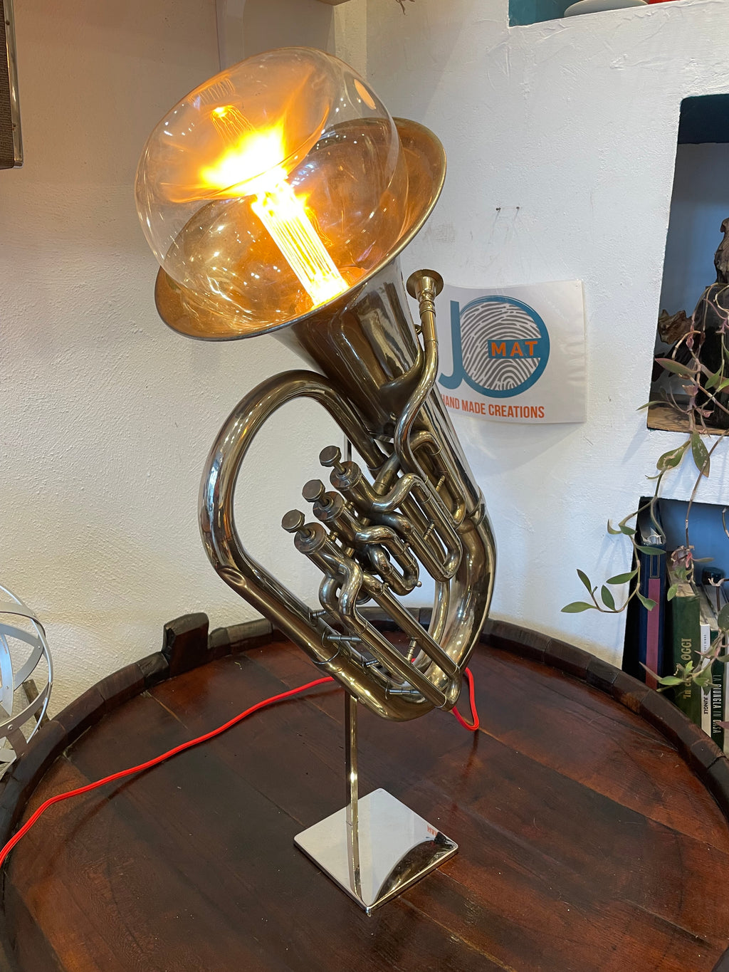 Lampada basso tuba vintage