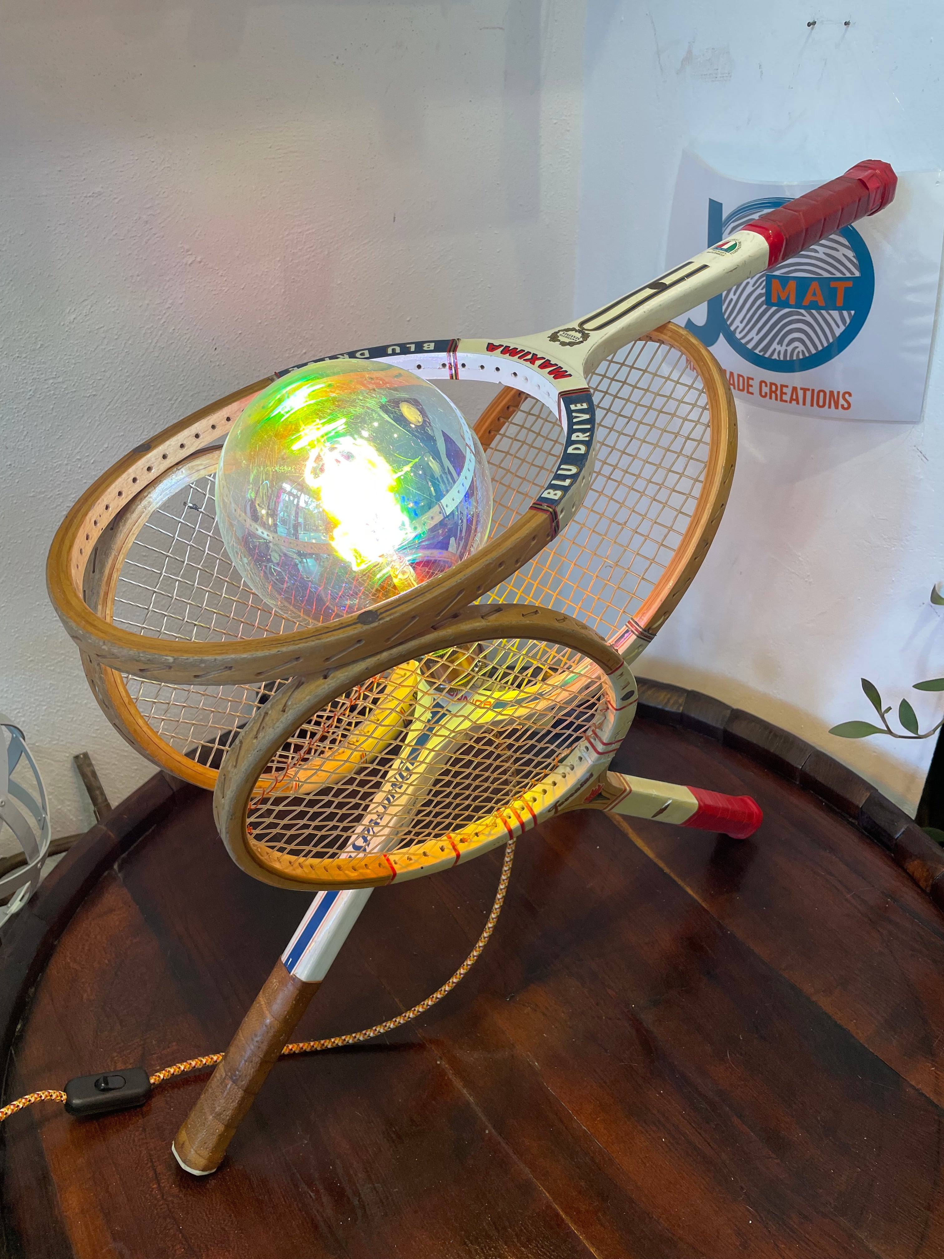 Lampada racchette tennis vintage