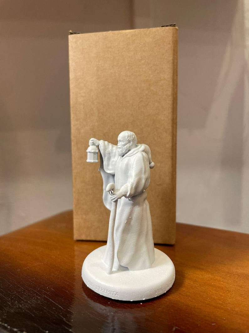 Miniatura Eremita arcano maggiore tarocchi da dipingere (mini 3D) - Major Arcana The Hermit Figurine to Paint