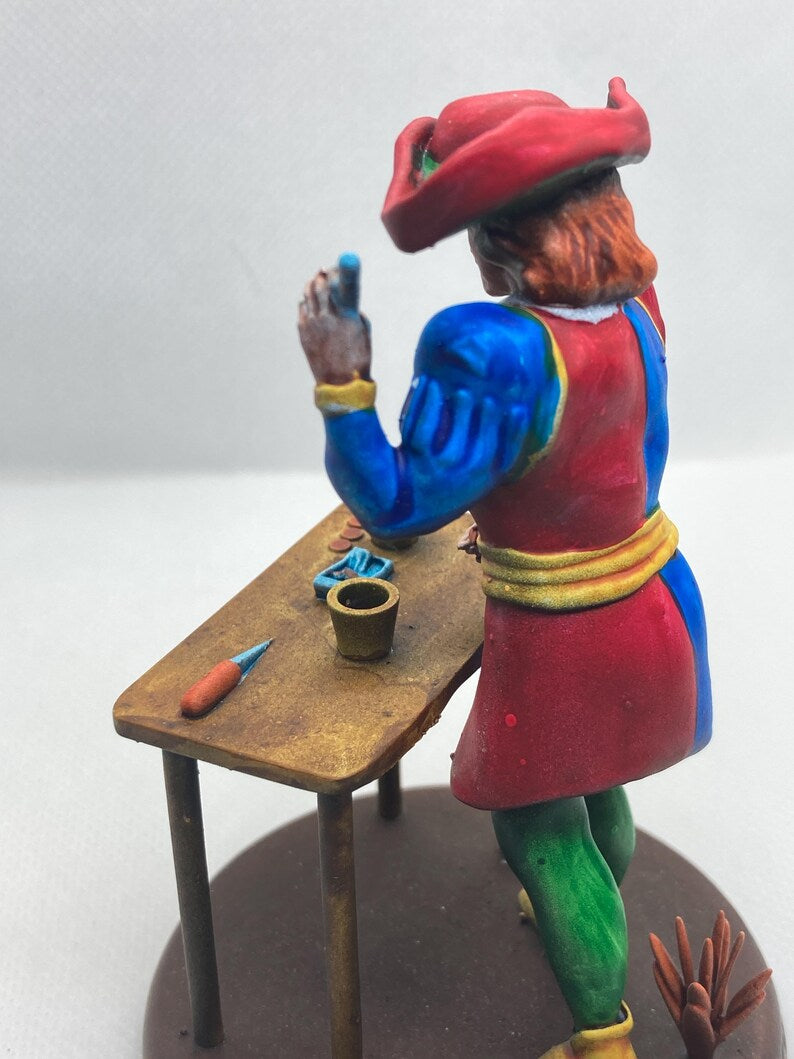 Statuina Bagatto Mago arcano maggiore I tarocchi dipinta a mano - Major Arcana I Tarot Magician Figurine Hand Painted