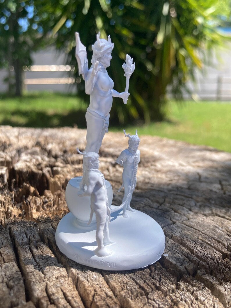 Miniatura Il Diavolo arcano maggiore tarocchi da dipingere (mini 3D) - Major Arcana Devil Figurine to Paint (mini 3D)