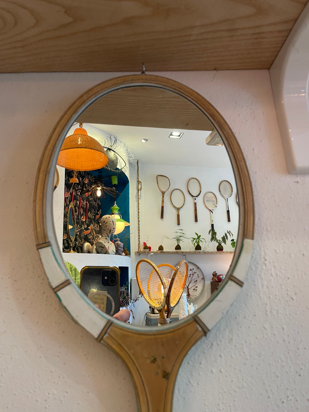 Specchio racchetta tennis vintage