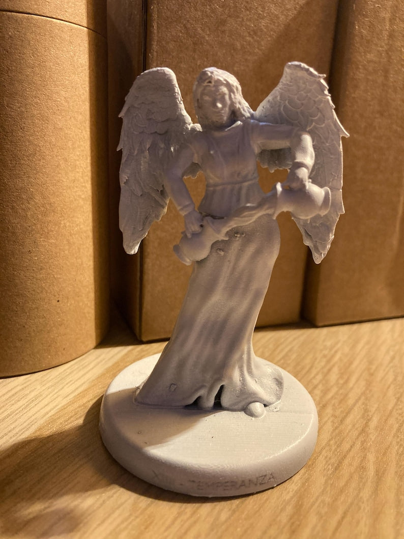 Miniatura Temperanza arcano maggiore tarocchi da dipingere (mini 3D) - Major Arcana Temperance Figurine Mini to Paint