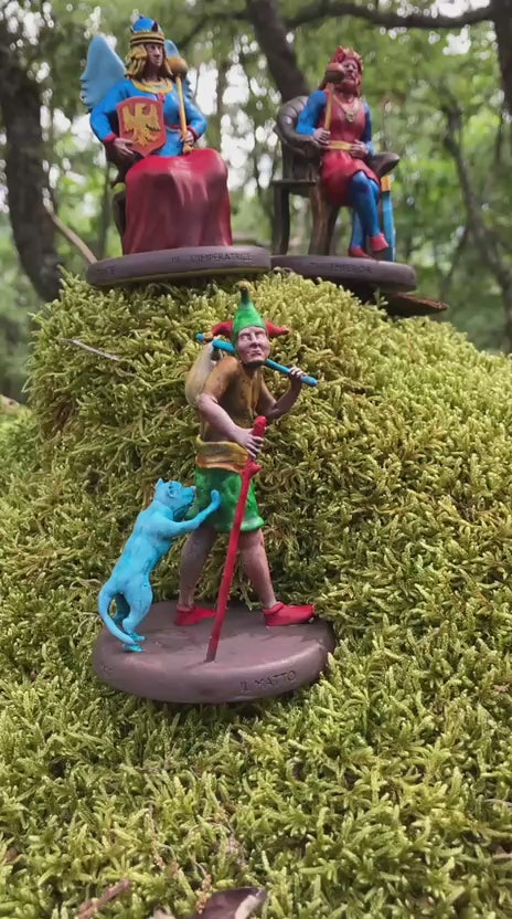 Statuine 22 arcani maggiori tarocchi dipinte a mano collezione completa - Handpainted figurines of 22 major arcana tarot complete collection